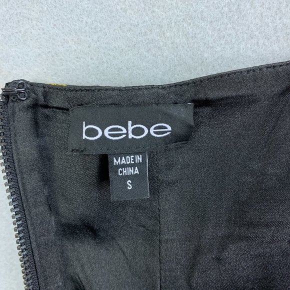 **SOLD**Bebe Silk Halter Bustier Corset Top Size Small Black Plum Back Zip Boned - Picture 15 of 16